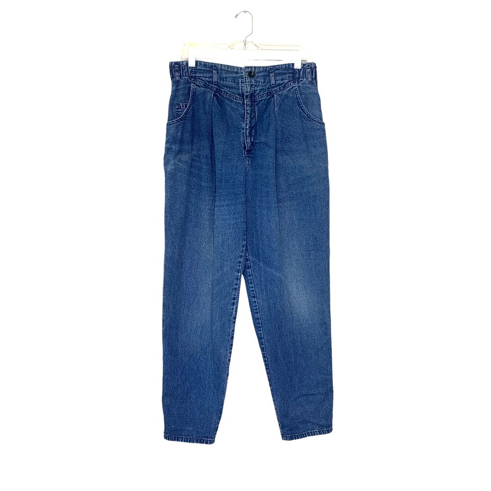 Dockers vintage high waist pleated blue jeans size 14